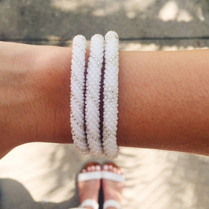 Sashka Co. Extended 8" Bracelet White / Clear Blessing Bracelet - Extended 8"