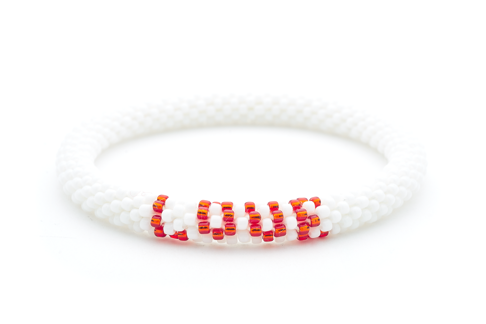 Sashka Co. Extended 8" Bracelet White / Red Love Bracelet - Extended 8"