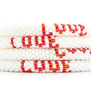Sashka Co. Extended 8" Bracelet White / Red Love Bracelet - Extended 8"