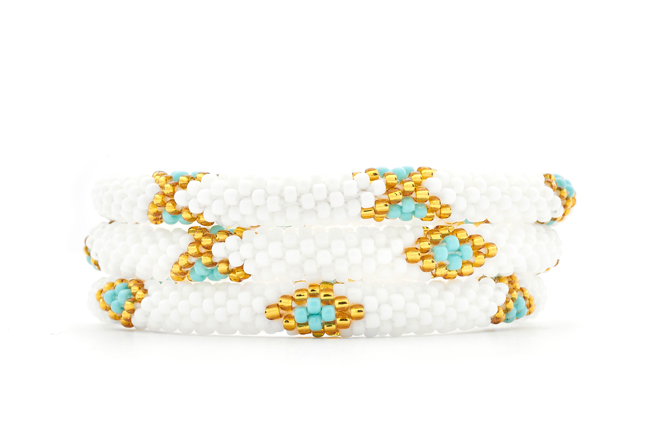 Sashka Co. Extended 8" Bracelet White / Turquoise / Gold Turquoise Diamond Bracelet - Extended 8"