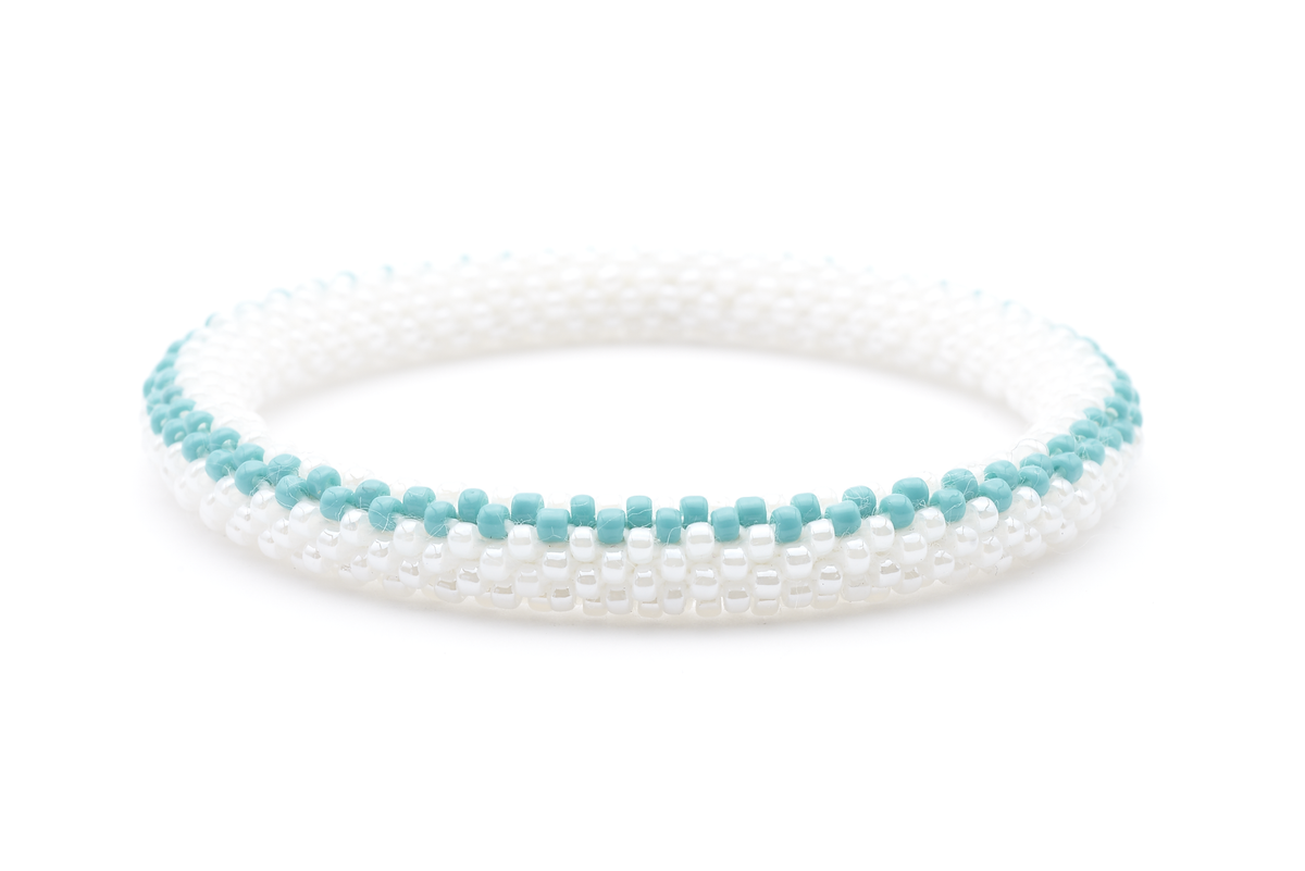 Sashka Co. Extended 8" Bracelet White / Turquoise Surfboard Bracelet - Extended 8"