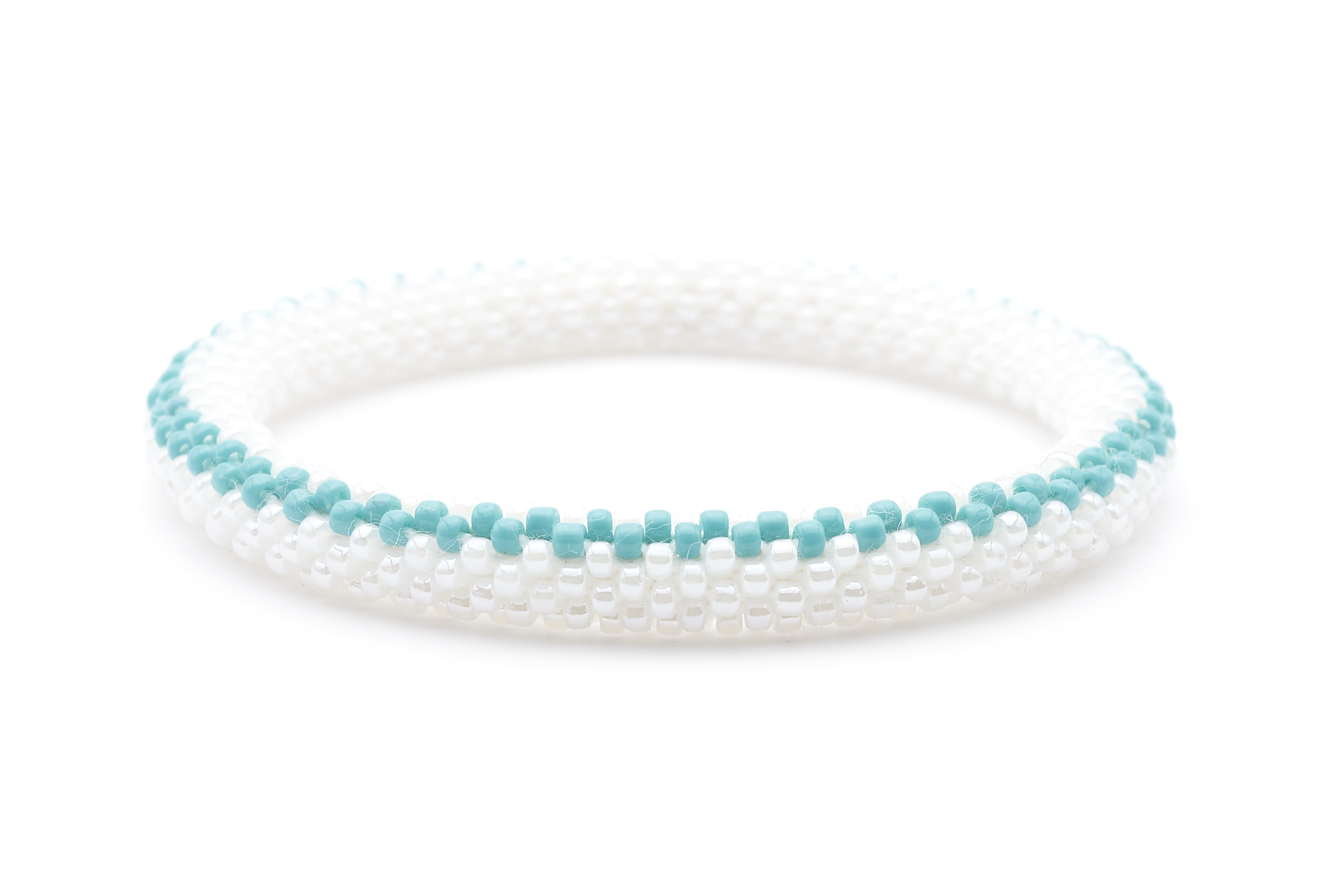 Sashka Co. Extended 8" Bracelet White / Turquoise Surfboard Bracelet - Extended 8"