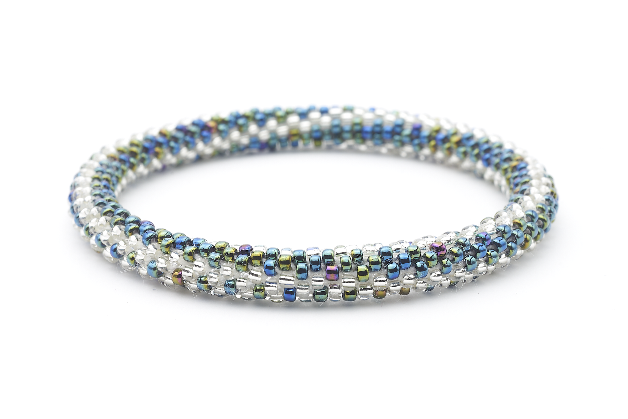 Sashka Co. Kids Bracelet Blue Green Iridescent Mix / Clear Kindness Bracelet - Kids