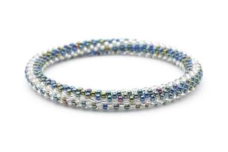 Sashka Co. Kids Bracelet Blue Green Iridescent Mix / Clear Kindness Bracelet - Kids