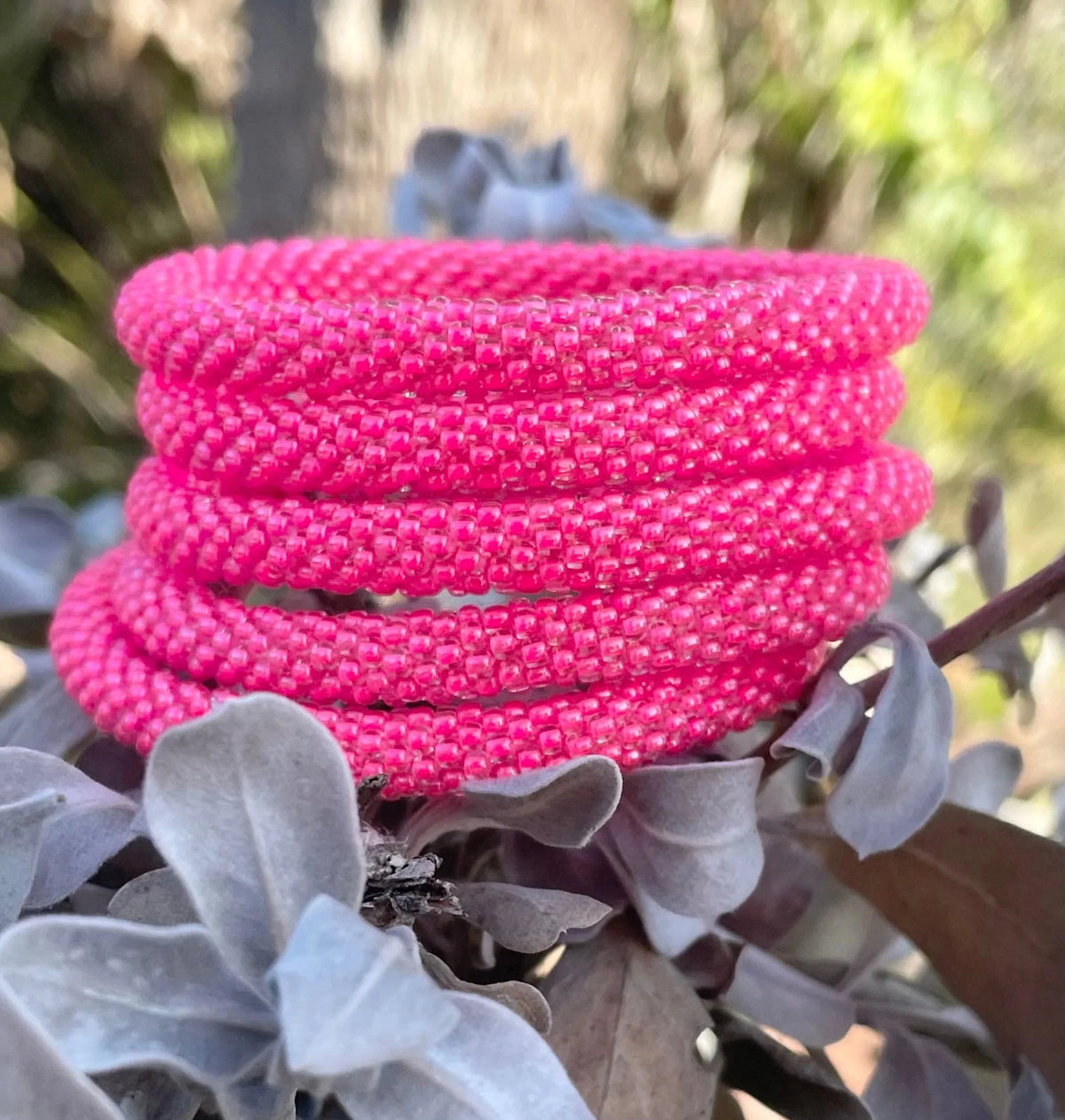 Sashka Co. Kids Bracelet Bright Pink French Rose Bracelet - Kids