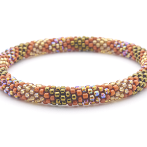 Sashka Co. Kids Bracelet Bronze, Burnt Orange, Mixed Iridescent Adventurous Bracelet - Kids