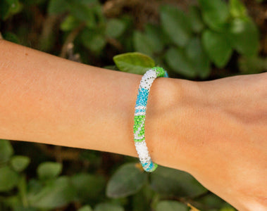 Sashka Co. Kids Bracelet Green / Blue / Clear / White Earth Bracelet - Kids