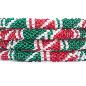 Sashka Co. Kids Bracelet Green / White / Red Christmas Sweater Bracelet - Kids