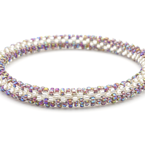 Sashka Co. Kids Bracelet Iridescent Purple / Clear Purple Moon Bracelet - Kids
