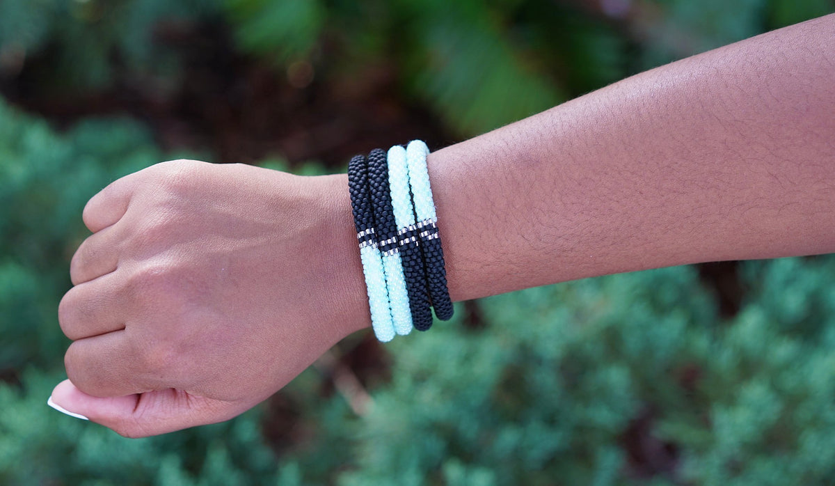 Sashka Co. Kids Bracelet Mint / Clear / Matte Black Clarity Bracelet - Kids