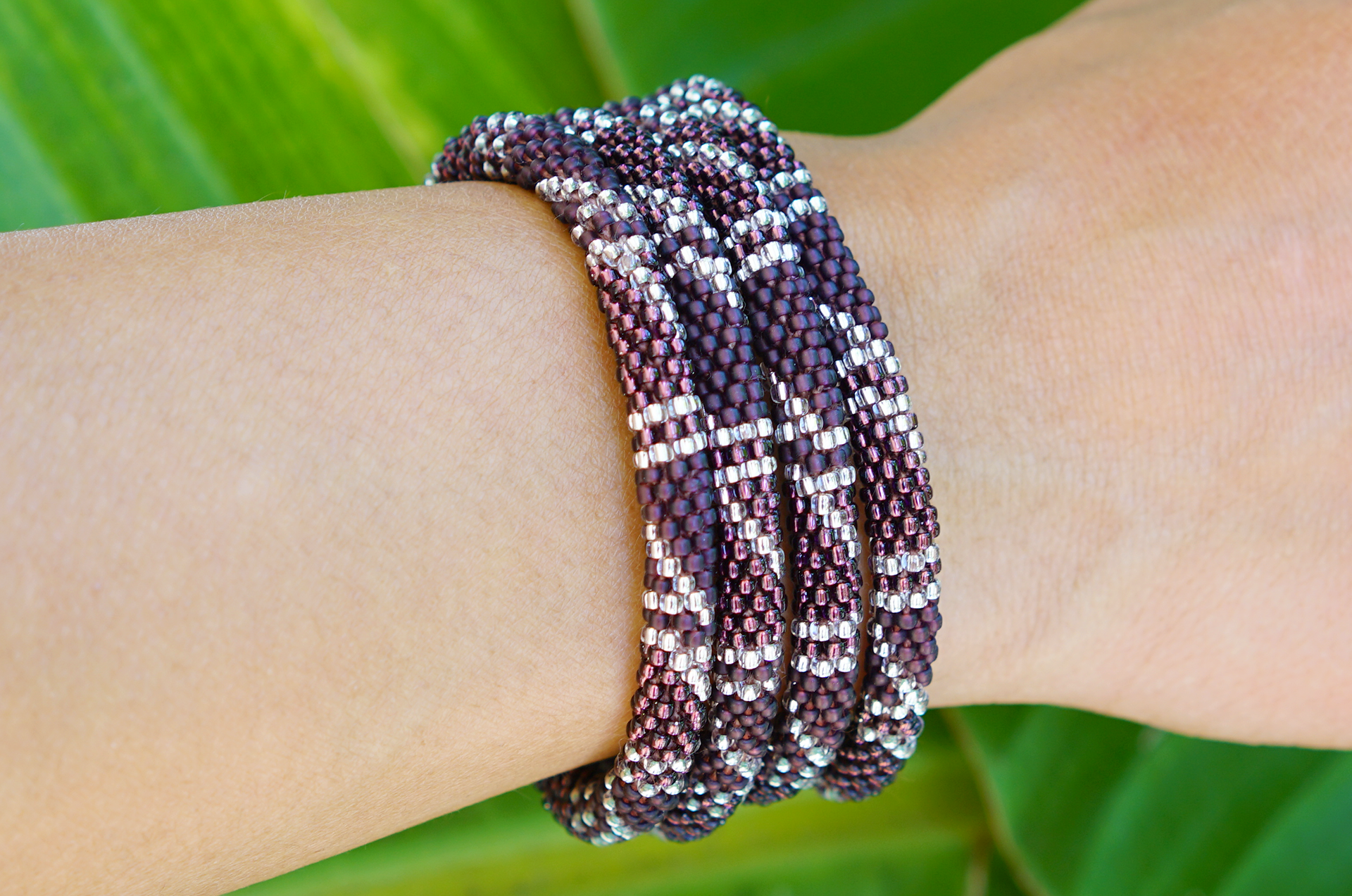 Sashka Co. Kids Bracelet Mixed Purple / Clear Merlot Bracelet - Kids