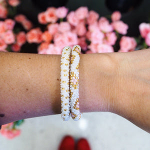 Sashka Co. Kids Bracelet Pearl / Pink / Gold Pink Pearl Diamond Bracelet - Kids
