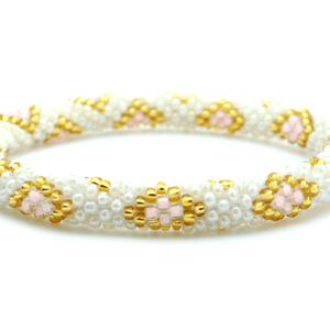 Sashka Co. Kids Bracelet Pearl / Pink / Gold Pink Pearl Diamond Bracelet - Kids