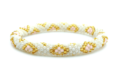 Sashka Co. Kids Bracelet Pearl / Pink / Gold Pink Pearl Diamond Bracelet - Kids