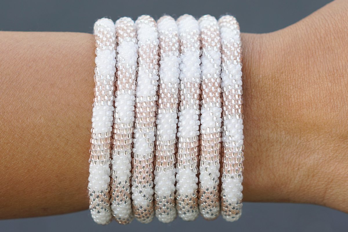 Sashka Co. Kids Bracelet Rose Gold / White Snowfall Bracelet - Kids