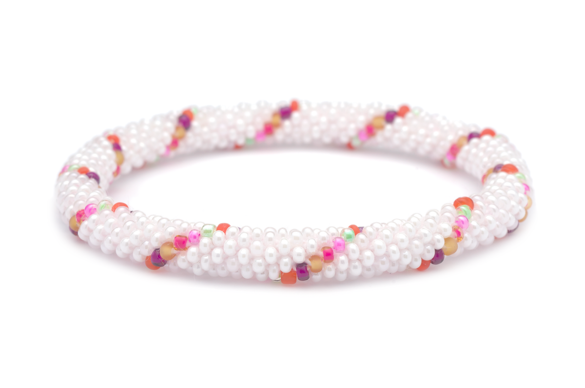 Sashka Co. Kids Bracelet White/Rainbow Silly Swirl Bracelet - Kids
