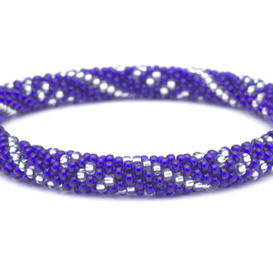 Handmade glass bead bracelet from Nepal, featuring a roll design. Also known as a beaded bracelet, seed bead bracelet, beach glass bracelet, or sea glass bracelet.