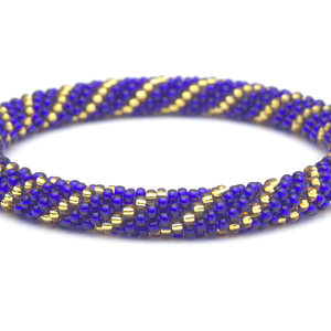 Handmade glass bead bracelet from Nepal, featuring a roll design. Also known as a beaded bracelet, seed bead bracelet, beach glass bracelet, or sea glass bracelet.