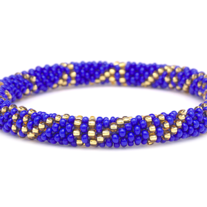 Handmade glass bead bracelet from Nepal, featuring a roll design. Also known as a beaded bracelet, seed bead bracelet, beach glass bracelet, or sea glass bracelet.