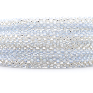 Handmade glass bead bracelet from Nepal, featuring a roll design. Also known as a beaded bracelet, seed bead bracelet, beach glass bracelet, or sea glass bracelet.