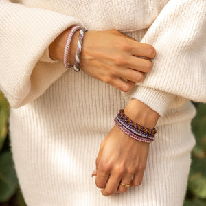 Handmade glass bead bracelet from Nepal, featuring a roll design. Also known as a beaded bracelet, seed bead bracelet, beach glass bracelet, or sea glass bracelet