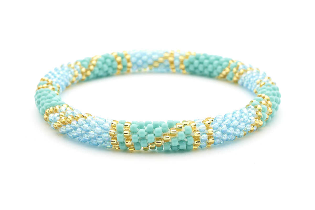 Sashka Co. Original Bracelet Irridescent Light Blue / Gold / Turquoise Seven Seas Bracelet - Extended 8"