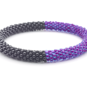 Handmade glass bead bracelet from Nepal, featuring a roll design. Also known as a beaded bracelet, seed bead bracelet, beach glass bracelet, or sea glass bracelet