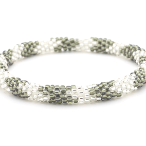 Glass bead bracelet, Nepal Roll Bracelet, Beaded Bracelet, Seed Bead Bracelet, Beach Glass Bracelet, Sea Glass bracelet