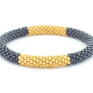 Handmade glass bead bracelet from Nepal, featuring a roll design. Also known as a beaded bracelet, seed bead bracelet, beach glass bracelet, or sea glass bracelet