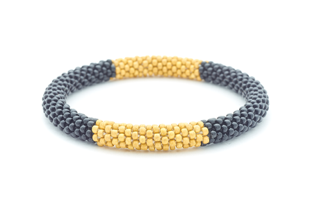 Handmade glass bead bracelet from Nepal, featuring a roll design. Also known as a beaded bracelet, seed bead bracelet, beach glass bracelet, or sea glass bracelet