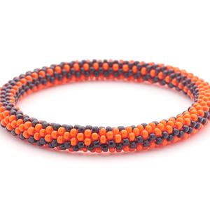 Handmade glass bead bracelet from Nepal, featuring a roll design. Also known as a beaded bracelet, seed bead bracelet, beach glass bracelet, or sea glass bracelet