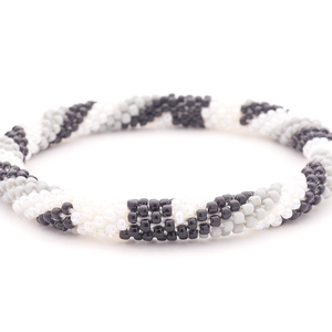 Handmade glass bead bracelet from Nepal, featuring a roll design. Also known as a beaded bracelet, seed bead bracelet, beach glass bracelet, or sea glass bracelet