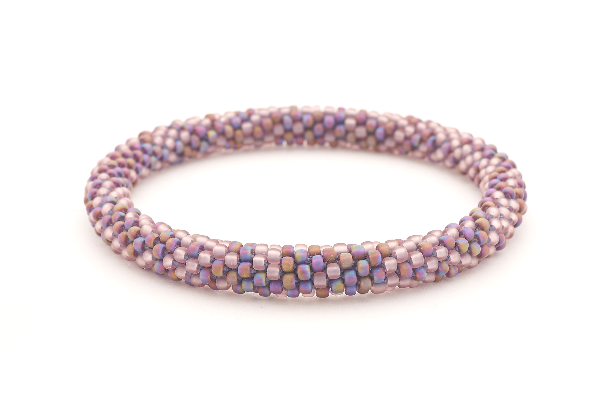 Handmade glass bead bracelet from Nepal, featuring a roll design. Also known as a beaded bracelet, seed bead bracelet, beach glass bracelet, or sea glass bracelet