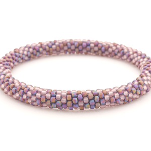 Handmade glass bead bracelet from Nepal, featuring a roll design. Also known as a beaded bracelet, seed bead bracelet, beach glass bracelet, or sea glass bracelet