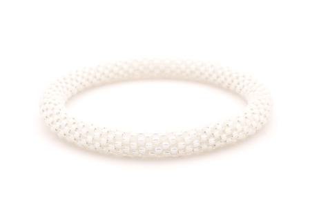 Handmade glass bead bracelet from Nepal, featuring a roll design. Also known as a beaded bracelet, seed bead bracelet, beach glass bracelet, or sea glass bracelet