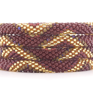 Handmade glass bead bracelet from Nepal, featuring a roll design. Also known as a beaded bracelet, seed bead bracelet, beach glass bracelet, or sea glass bracelet