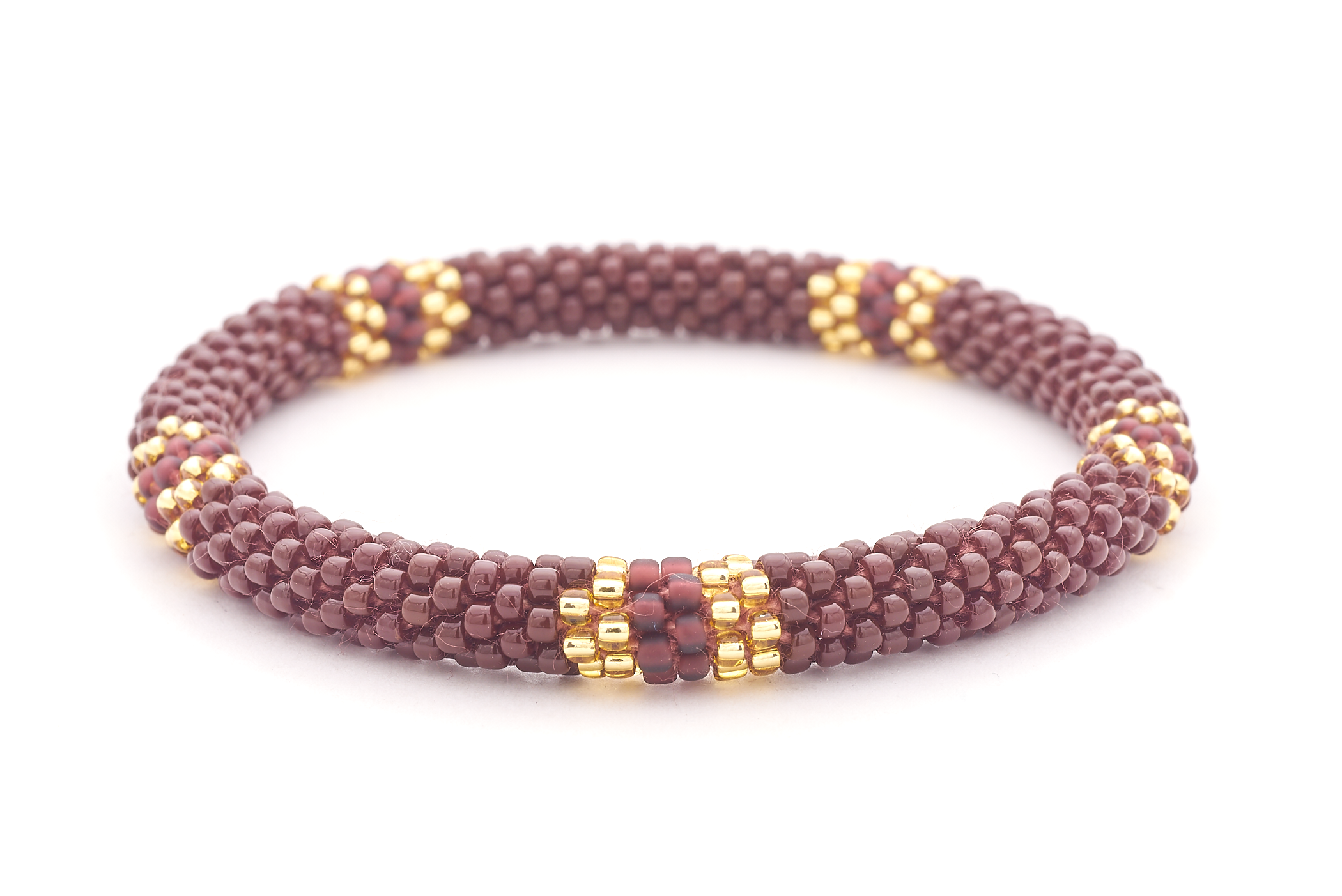 Handmade glass bead bracelet from Nepal, featuring a roll design. Also known as a beaded bracelet, seed bead bracelet, beach glass bracelet, or sea glass bracelet
