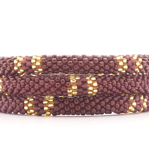 Handmade glass bead bracelet from Nepal, featuring a roll design. Also known as a beaded bracelet, seed bead bracelet, beach glass bracelet, or sea glass bracelet