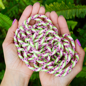 Handmade glass bead bracelet from Nepal, featuring a roll design. Also known as a beaded bracelet, seed bead bracelet, beach glass bracelet, or sea glass bracelet