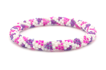 Sashka Co. Original Bracelet Pink / Purple / White Candy Hearts Bracelet
