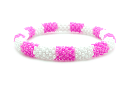 Sashka Co. Original Bracelet Pink / White Wanderlust Bracelet