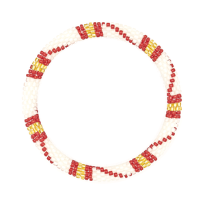 Sashka Co. Original Bracelet Red / Matte White / Gold Euro Bracelet