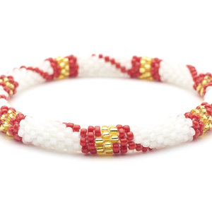 Sashka Co. Original Bracelet Red / Matte White / Gold Euro Bracelet