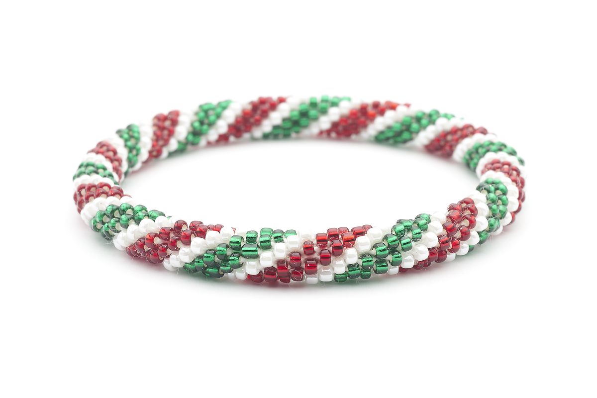 Sashka Co. Original Bracelet Red / White / Green Christmas Bracelet