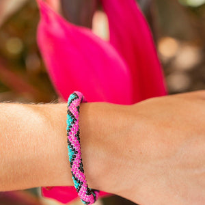 Sashka Co. Original Bracelet Turquoise / Black / Pink Crush It Bracelet