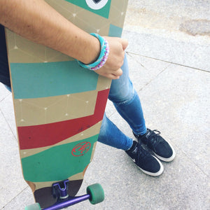 Handmade glass bead bracelet from Nepal, featuring a roll design. Also known as a beaded bracelet, seed bead bracelet, beach glass bracelet, or sea glass bracelet.
