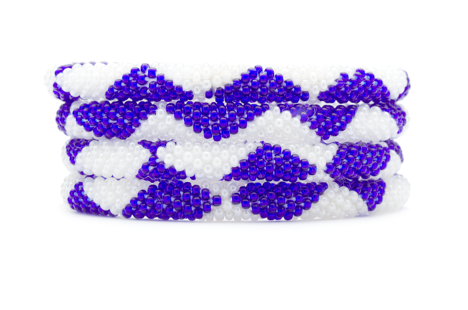 Handmade glass bead bracelet from Nepal, featuring a roll design. Also known as a beaded bracelet, seed bead bracelet, beach glass bracelet, or sea glass bracelet.