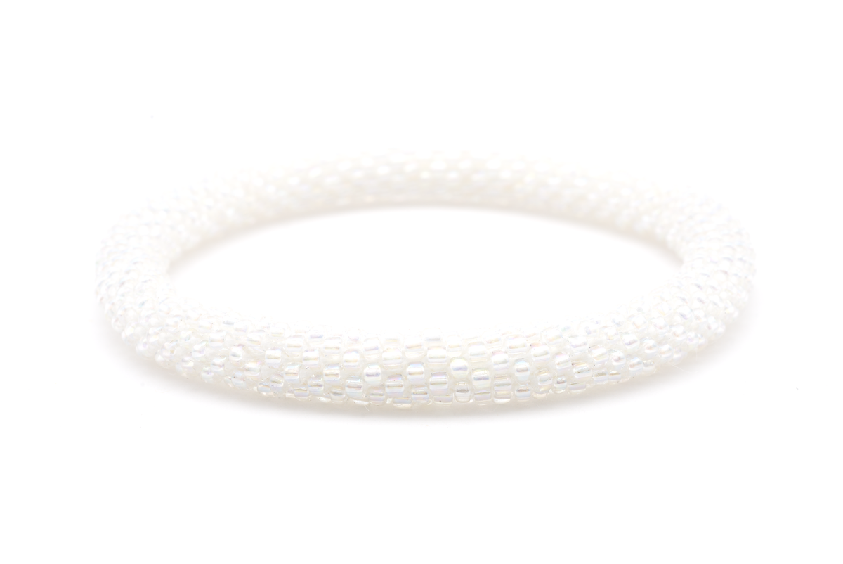 Handmade glass bead bracelet from Nepal, featuring a roll design. Also known as a beaded bracelet, seed bead bracelet, beach glass bracelet, or sea glass bracelet