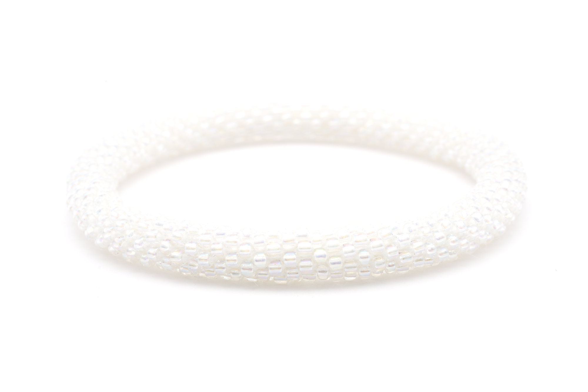Handmade glass bead bracelet from Nepal, featuring a roll design. Also known as a beaded bracelet, seed bead bracelet, beach glass bracelet, or sea glass bracelet