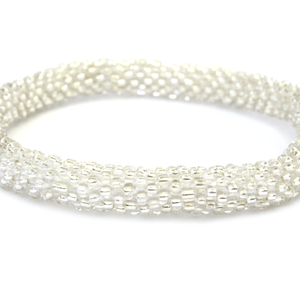 Sashka Co. Solid Clear Diamond Sparkle Bracelet - Extended 8"